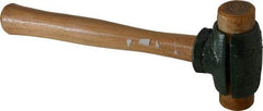 Garland - 1-1/2 Lb Head Rawhide Hammer - 11" OAL, 11" Long Wood Handle - Benchmark Tooling