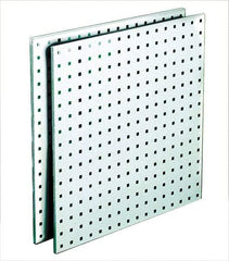 Triton - 24" Wide x 24" High Storage Peg Board - 2 Panels, Steel, White - Benchmark Tooling