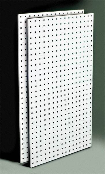 Triton - 24" Wide x 42-1/2" High Storage Peg Board - 2 Panels, Steel, White - Benchmark Tooling