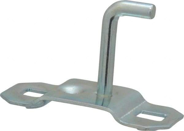 Triton - 3/16" Diam, 1" Long Single Angled End Pegboard Hook - 1-1/4" Projection, 90° Bend, 5/8" Bend Length, Steel - Benchmark Tooling