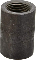 Made in USA - Size 3/4 x 1/2", Class 3,000, Forged Carbon Steel Black Pipe Reducing Coupling - 3,000 psi, Threaded End Connection - Benchmark Tooling