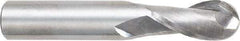 OSG - 3/8" Diam, 1" LOC, 2 Flute Solid Carbide Ball End Mill - Uncoated, Single End, 2-1/2" OAL, 3/8" Shank Diam, Spiral Flute - Benchmark Tooling