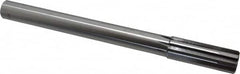 Made in USA - 1" Carbide-Tipped 8 Flute Chucking Reamer - Straight Flute, 7/8" Straight Shank, 2-3/4" Flute Length, 10-1/2" OAL - Benchmark Tooling