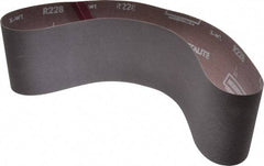 Norton - 4" Wide x 36" OAL, 240 Grit, Aluminum Oxide Abrasive Belt - Aluminum Oxide, Very Fine, Coated, Series R228 - Benchmark Tooling