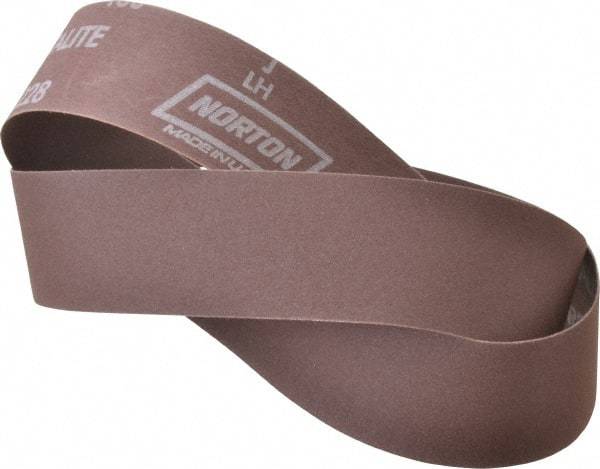 Norton - 2" Wide x 48" OAL, 150 Grit, Aluminum Oxide Abrasive Belt - Aluminum Oxide, Very Fine, Coated, Series R228 - Benchmark Tooling