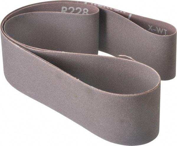 Norton - 2" Wide x 60" OAL, 240 Grit, Aluminum Oxide Abrasive Belt - Aluminum Oxide, Very Fine, Coated, Series R228 - Benchmark Tooling