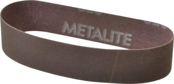 Norton - 1" Wide x 12" OAL, 320 Grit, Aluminum Oxide Abrasive Belt - Aluminum Oxide, Extra Fine, Coated, Series R228 - Benchmark Tooling