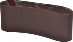 Norton - 4" Wide x 24" OAL, 150 Grit, Aluminum Oxide Abrasive Belt - Aluminum Oxide, Very Fine, Coated, Series R228 - Benchmark Tooling