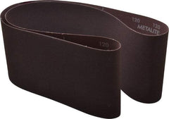 Norton - 6" Wide x 60" OAL, 120 Grit, Aluminum Oxide Abrasive Belt - Aluminum Oxide, Fine, Coated, Series R228 - Benchmark Tooling