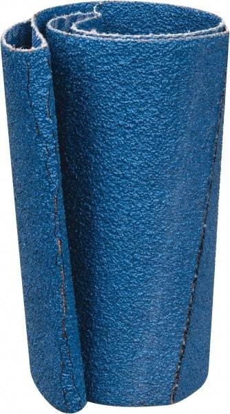 Norton - 3-1/2" Wide x 15-1/2" OAL, 60 Grit, Zirconia Alumina Abrasive Belt - Zirconia Alumina, Medium, Coated, X Weighted Cloth Backing, Series R823 - Benchmark Tooling