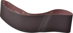 Norton - 4" Wide x 48" OAL, 100 Grit, Aluminum Oxide Abrasive Belt - Aluminum Oxide, Fine, Coated, Series R228 - Benchmark Tooling