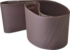 Norton - 6" Wide x 60" OAL, 220 Grit, Aluminum Oxide Abrasive Belt - Aluminum Oxide, Very Fine, Coated, Series R228 - Benchmark Tooling