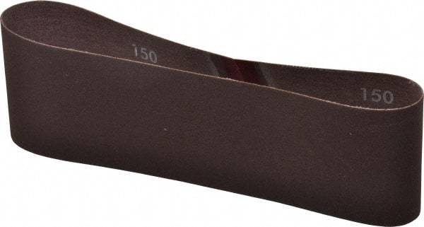 Norton - 3" Wide x 21" OAL, 150 Grit, Aluminum Oxide Abrasive Belt - Aluminum Oxide, Very Fine, Coated, Series R228 - Benchmark Tooling