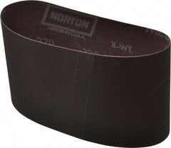 Norton - 3-1/2" Wide x 15-1/2" OAL, 320 Grit, Aluminum Oxide Abrasive Belt - Aluminum Oxide, Extra Fine, Coated, Series R228 - Benchmark Tooling