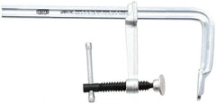 Bessey - 2-1/4" Deep Throat, 4" Max Capacity, Standard Sliding Arm Clamp - 400 Lb Clamping Pressure, 0.465" Spindle Diam - Benchmark Tooling