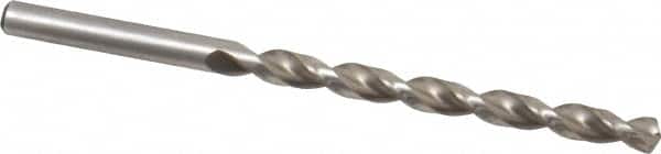 Chicago-Latrobe - #7 135° High Speed Steel Jobber Drill - Bright Finish, Right Hand Cut, Parabolic Flute, Straight Shank, 3-5/8" OAL, Notched Point - Benchmark Tooling