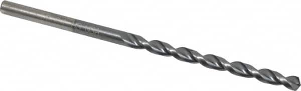 Chicago-Latrobe - 1/8" 135° High Speed Steel Jobber Drill - TiCN Finish, Right Hand Cut, Parabolic Flute, Straight Shank, 2-3/4" OAL, Notched Point - Benchmark Tooling