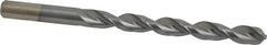 Chicago-Latrobe - 11/32" 135° High Speed Steel Jobber Drill - TiCN Finish, Right Hand Cut, Parabolic Flute, Straight Shank, 4-3/4" OAL, Notched Point - Benchmark Tooling
