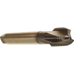 Emuge - M20x2.50 Metric 3 Flute 6HX Modified Bottoming Spiral Flute Tap - Cobalt, TiCN Finish, 140mm OAL, Right Hand Flute, Right Hand Thread, Series Rekord DF - Benchmark Tooling