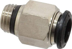 Alpha Technologies - 10mm Outside Diam, 1/4 Universal, Nickel Plated Brass Push-to-Connect Tube Male Connector - 250 Max psi, Tube to Universal Thread Connection, Buna O-Ring - Benchmark Tooling
