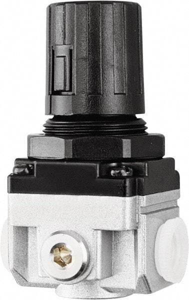 PRO-SOURCE - 1 NPT Port, 210 CFM, Heavy-Duty Regulator - 7 to 145 psi Range, 220 Max psi Supply Pressure, 1/4" Gauge Port Thread, 3.54" Wide x 6.97" High - Benchmark Tooling