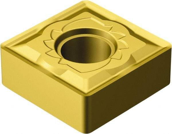 Sandvik Coromant - SNMG432 SM Grade S05F Carbide Turning Insert - TiCN/Al2O3/TiN Finish, 90° Square, 1/2" Inscr Circle, 3/16" Thick, 1/32" Corner Radius - Benchmark Tooling