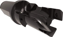 Allied Machine and Engineering - 22 to 24mm Diam, Straight Shank, 25.4mm Body Shank Diam, Combo Chamfer and Countersink Drill - TCMT 110204 Insert, 117.87mm OAL - Benchmark Tooling