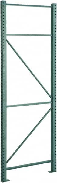 Steel King - 25,040 Lb Capacity Heavy-Duty Framing Upright Pallet Storage Rack - 3" Wide x 120" High x 48" Deep, Green - Benchmark Tooling