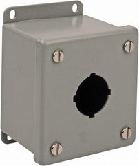 nVent Hoffman - 1 Hole, 1.2 Inch Hole Diameter, Steel Pushbutton Switch Enclosure - 4-1/2 Inch High x 3.47 Inch Wide x 2-3/4 Inch Deep, 12, 13 NEMA Rated - Benchmark Tooling