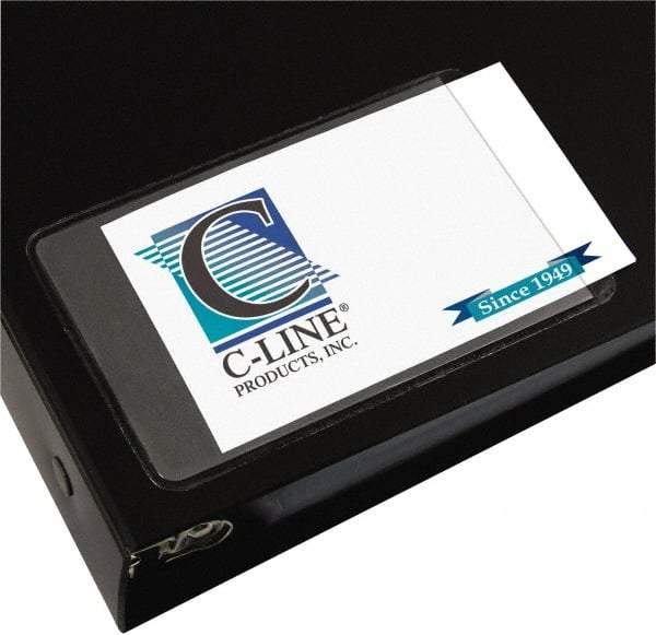 C-LINE - 10 Piece Business Card/ID Protectors - 3-1/2" High x 2" Wide - Benchmark Tooling