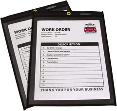 C-LINE - 25 Piece Clear Stitched Shop Ticket Holder - 11" High x 8-1/2" Wide - Benchmark Tooling