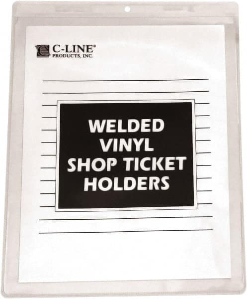 C-LINE - 50 Piece Clear Shop Ticket Holder - 11" High x 8-1/2" Wide - Benchmark Tooling