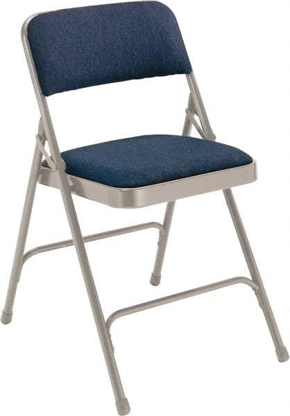 NPS - 18-3/4" Wide x 20-1/4" Deep x 29-1/2" High, Fabric Folding Chair with Fabric Padded Seat - Imperial Blue - Benchmark Tooling