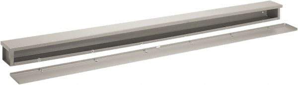 nVent Hoffman - 6" High x 6" Wide x 48" Long, Solid Wall Wire Duct - Gray, Slip-on Cover, Steel - Benchmark Tooling