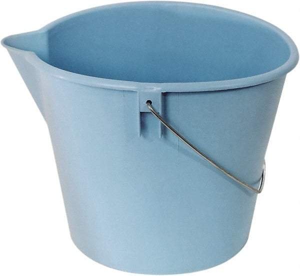 Ability One - 10 Qt, Plastic Round Blue Single Pail with Pour Spout - Handle Included - Benchmark Tooling