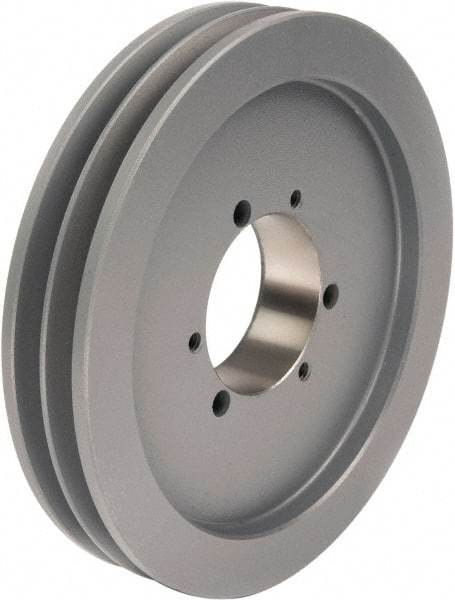 TB Wood's - 2 Groove, 1/2 to 2-1/2 Bore Diam, 8-1/2" Outside Diam, QD Bushed V Belt Sheave - 8.5 5V Diam Belt Pitch - Benchmark Tooling
