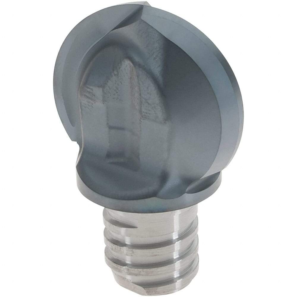 Iscar - MM HBR Grade IC908 Carbide Ball Nose Milling Tip Insert - TiAlN Finish, 2 Flutes, 25.4mm Cutting Diam, 23.4mm Extension - Benchmark Tooling