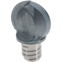 Iscar - MM HBR Grade IC908 Carbide Ball Nose Milling Tip Insert - TiAlN Finish, 2 Flutes, 25.4mm Cutting Diam, 23.4mm Extension - Benchmark Tooling