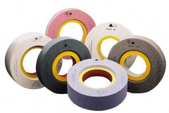 Camel Grinding Wheels - 20" Diam x 10" Hole x 3" Wide Centerless & Cylindrical Grinding Wheel - 46 Grit, Aluminum Oxide, Type 7, Coarse Grade, Vitrified Bond, Two Side Recess - Benchmark Tooling