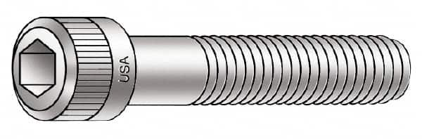 Armor Coat - 3/8-16 UNC Hex Socket Drive, Socket Cap Screw - Alloy Steel, Armor Coat Finish, Partially Threaded, 5" Length Under Head - Benchmark Tooling