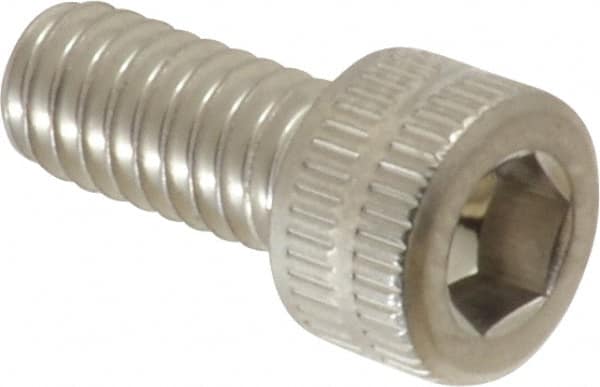 Made in USA - #8-32 UNC Hex Socket Drive, Socket Cap Screw - Grade 18-8 Stainless Steel, Uncoated, 3/8" Length Under Head - Benchmark Tooling