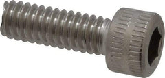 Made in USA - #8-32 UNC Hex Socket Drive, Socket Cap Screw - Grade 18-8 Stainless Steel, Uncoated, 1/2" Length Under Head - Benchmark Tooling