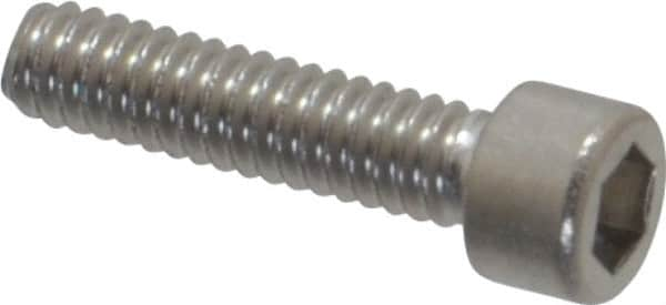 Made in USA - #2-56 UNC Hex Socket Drive, Socket Cap Screw - Grade 18-8 Stainless Steel, Uncoated, 3/8" Length Under Head - Benchmark Tooling