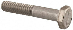 Made in USA - 1/4-20 UNC, 1-1/2" Length Under Head Hex Head Cap Screw - Grade 18-8 Stainless Steel, Uncoated, 7/16" Hex - Benchmark Tooling