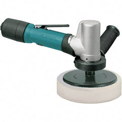 Dynabrade - 4 to 5" Pad Diam, 3,200 RPM, 0.4 hp, Handheld Pneumatic Buffer - 24 CFM, 3/8-24" Spindle Thread, 1/4 NPT Inlet - Benchmark Tooling