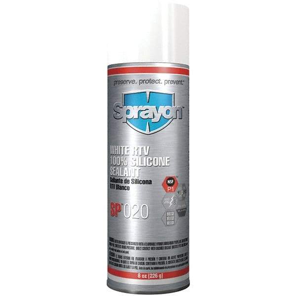 Sprayon - 8 oz Automotive Gasket Sealant - 122°F Max, White, Comes in Aerosol Can - Benchmark Tooling