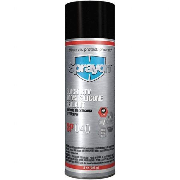 Sprayon - 8 oz Automotive Gasket Sealant - 122°F Max, Black, Comes in Aerosol Can - Benchmark Tooling