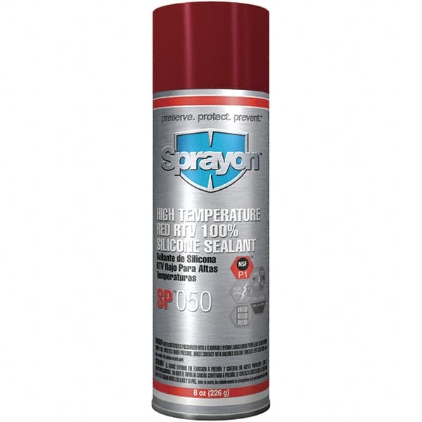 Sprayon - 8 oz Automotive Gasket Sealant - 122°F Max, Red, Comes in Aerosol Can - Benchmark Tooling