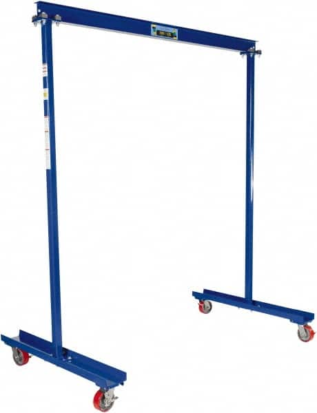 Vestil - 600 Lb Load Capacity, Steel Gantry Crane - 6' Span - Benchmark Tooling