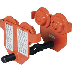 Vestil - 0.5 Ton Capacity Low Profile Manual Trolley - 2" to 8-5/8" Flange Width - Benchmark Tooling